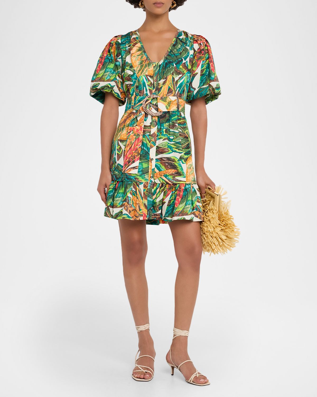 Marie Oliver Gwyneth Button-Front Mini Dress