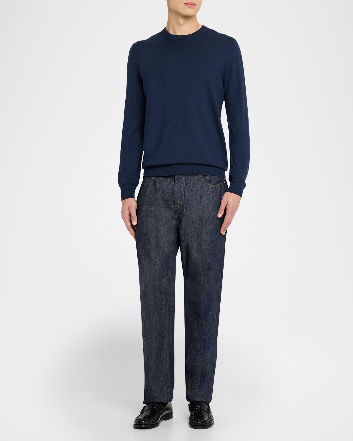 Boglioli Men 's Wool Knit Classic-Fit Crewneck Sweater