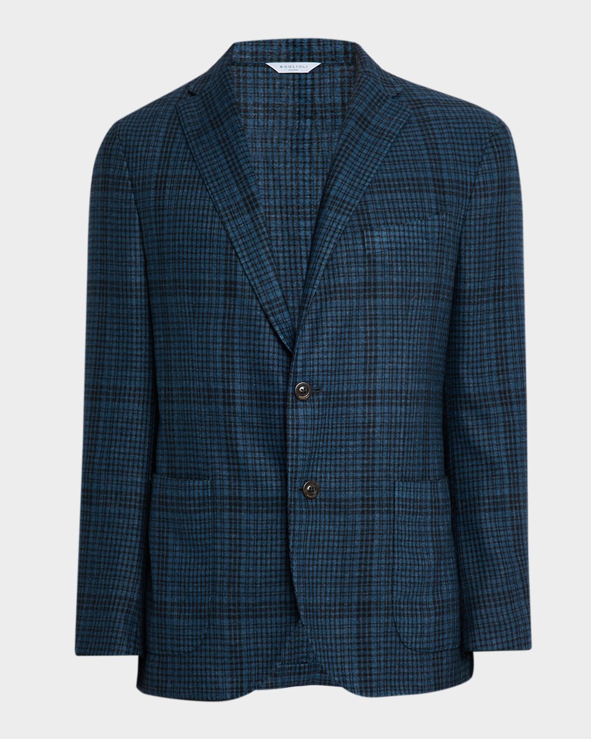 Boglioli Men 's Plaid Wool-Blend Two-Button Blazer