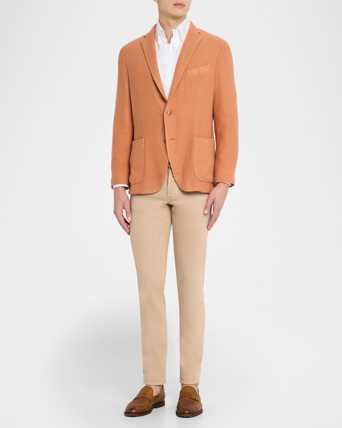 Boglioli Men 's Textured Cashmere Two-Button Blazer