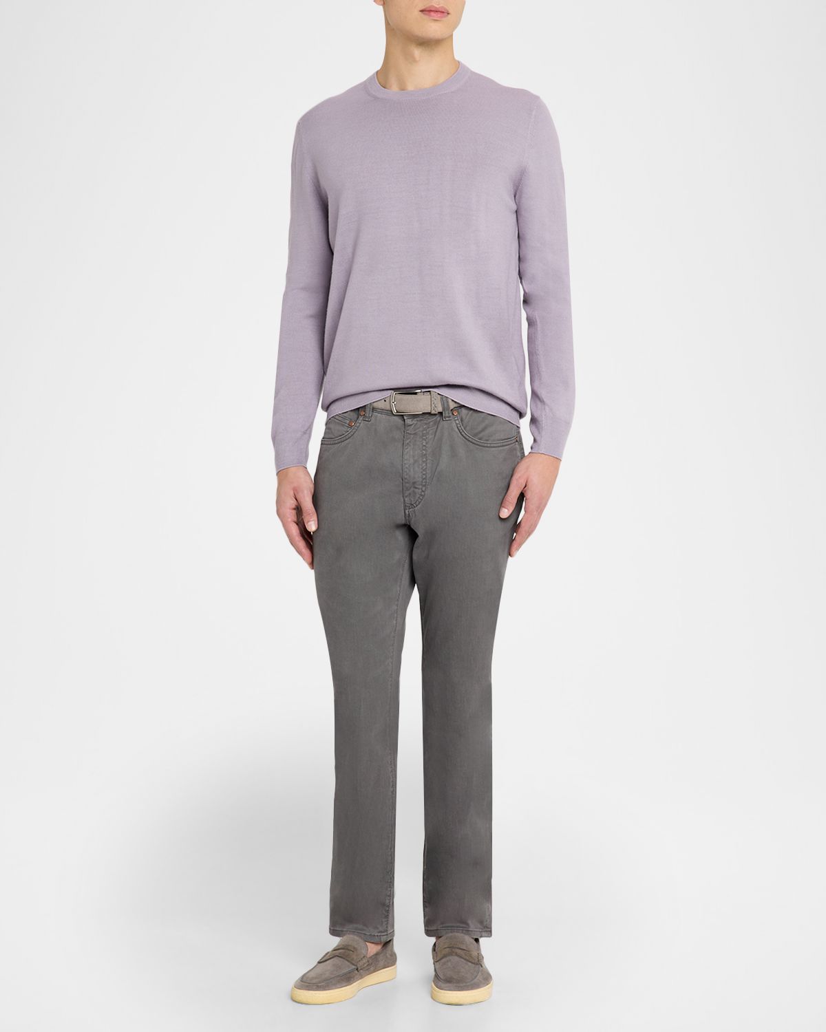 Boglioli Men 's Slim Straight-Leg Cotton-Blend Five-Pocket Pants