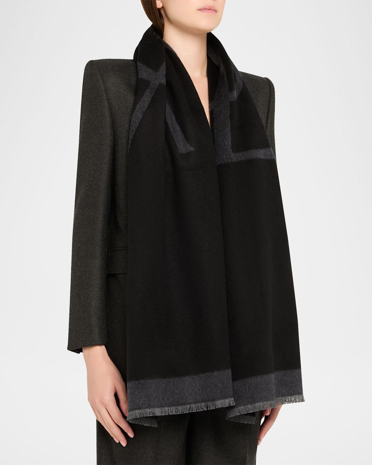 Saint Laurent YSL Large Silk Scarf