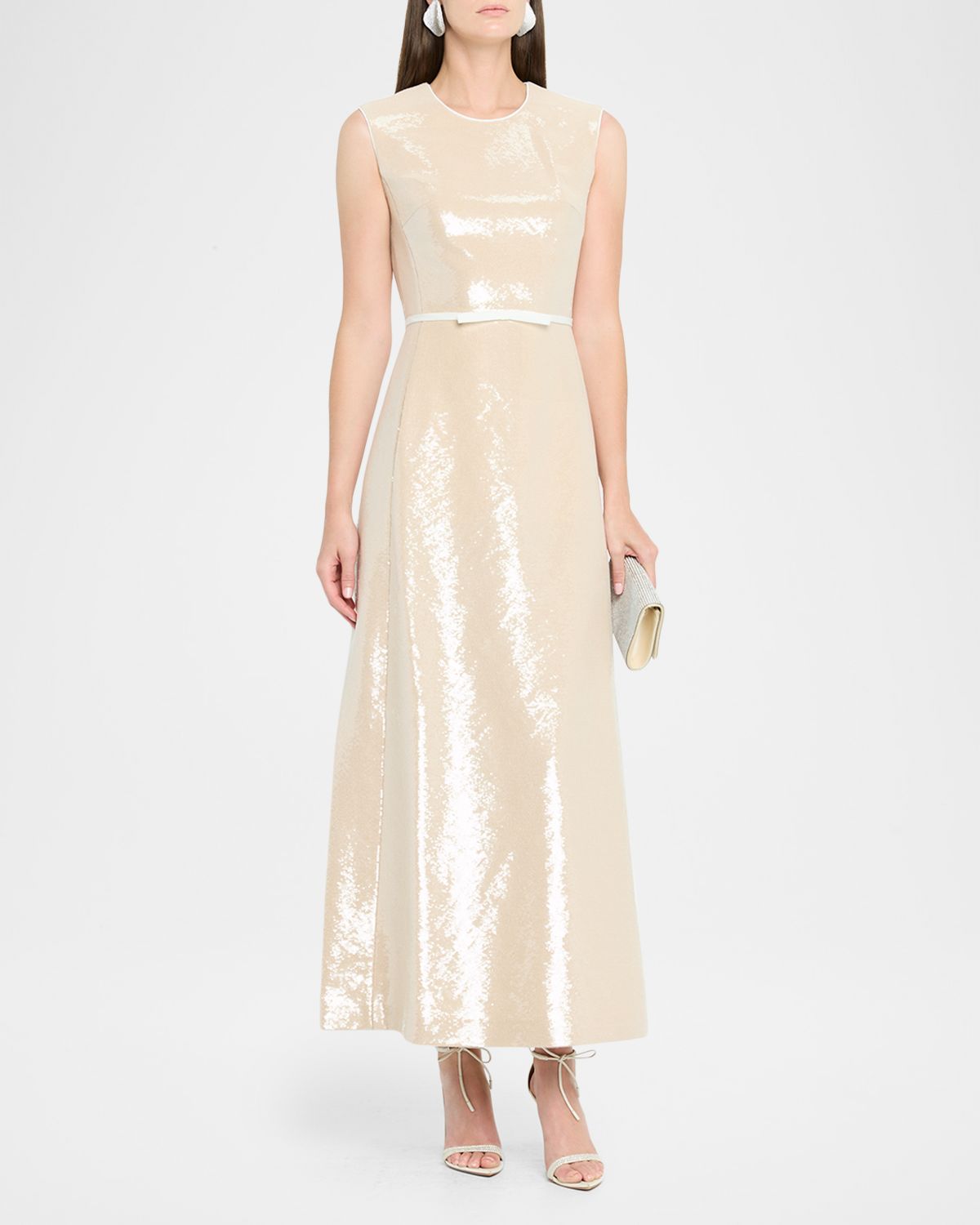 Giambattista Valli Sequined Sleeveless Ankle Dress