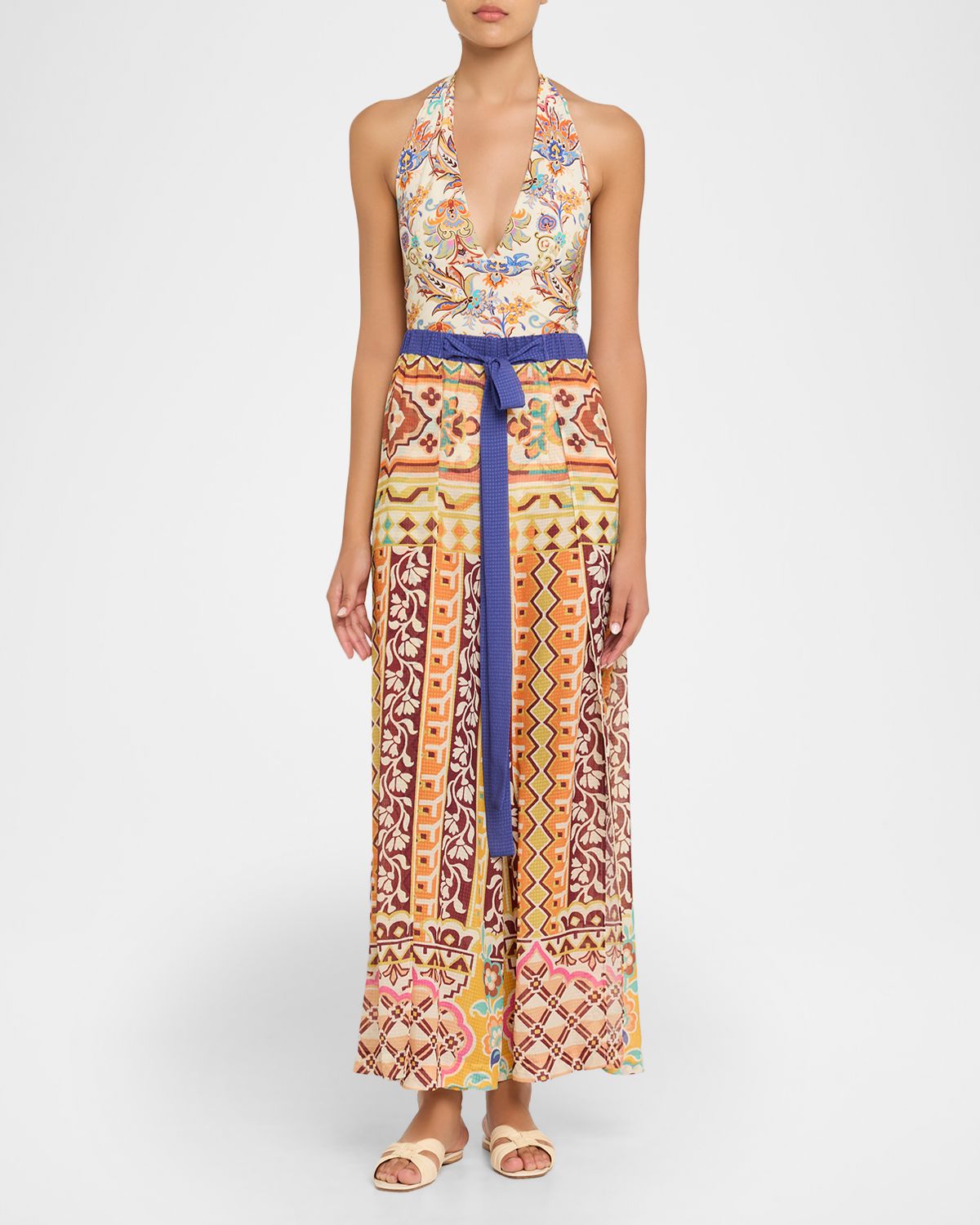 Etro Printed Satin Jacquard Wide-Leg Beach Pants | Thumbnail 5 Etro Printed Satin Jacquard Wide-Leg Beach Pants | Thumbnail 5