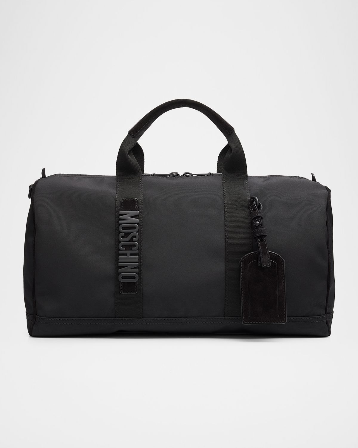 Moschino Men 's Carry Me Cordura Duffel Bag with Crossbody Strap