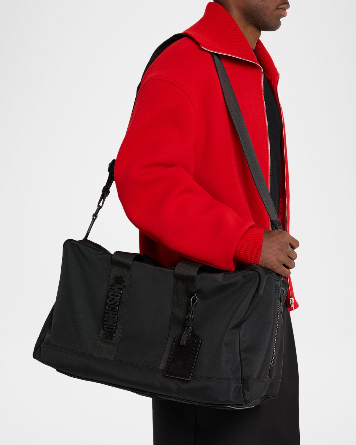 Moschino Men 's Cordura Nylon Duffel Bag