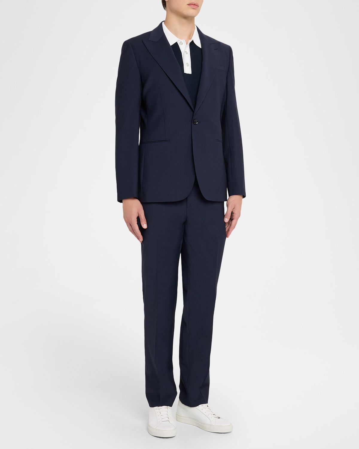 Reiss Men 's Pentel Color-Block Knit Polo Shirt