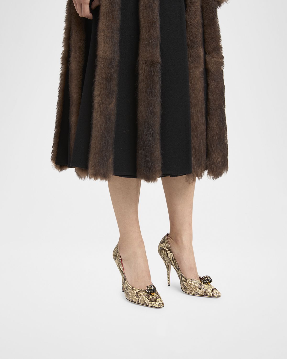 Valentino Garavani Pas de Chat Python Pumps