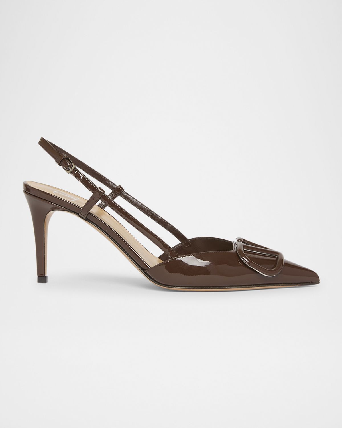 Valentino Garavani VLogo Signature Patent Leather Slingback Pumps