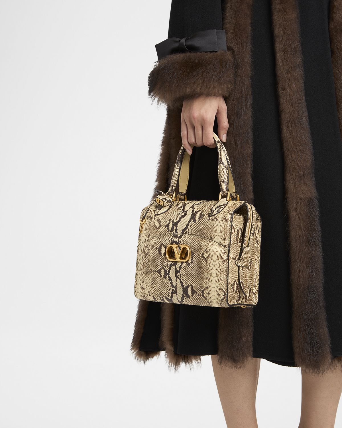 Valentino Garavani Vain-Case Snakeskin Crossbody Bag