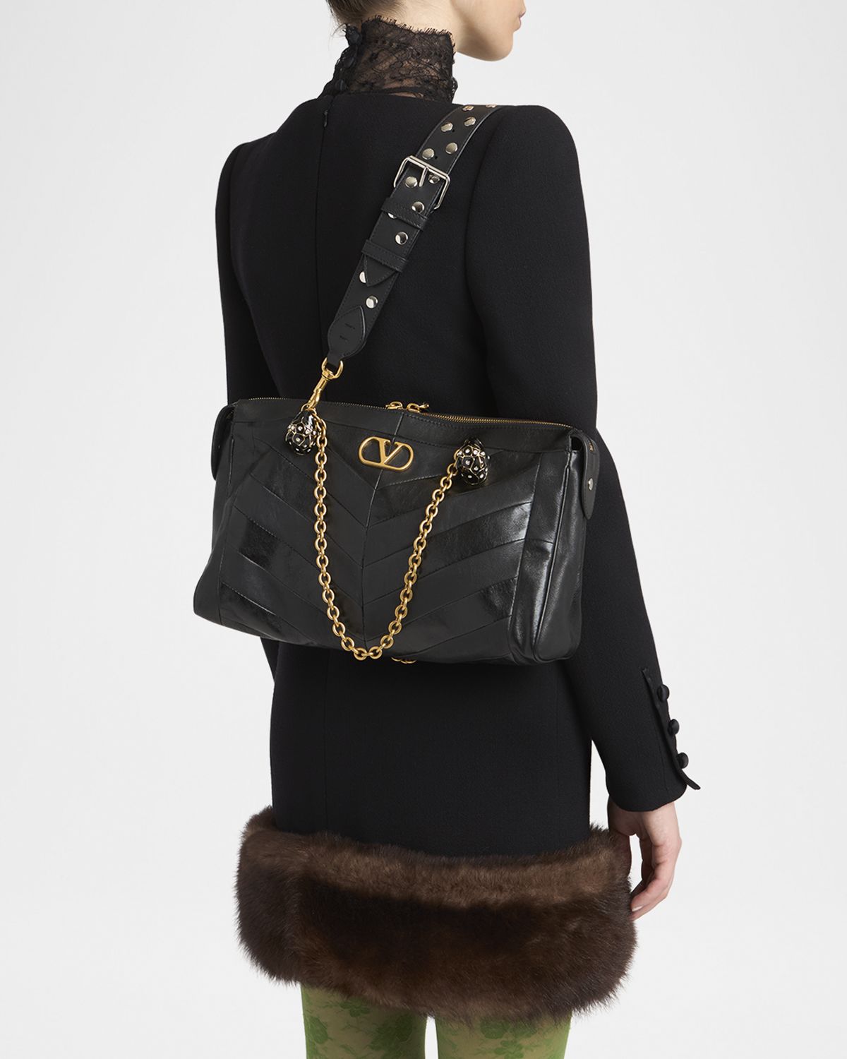 Valentino Garavani Panthea Medium Patchwork Chevron Shoulder Bag | Thumbnail 11 Valentino Garavani Panthea Medium Patchwork Chevron Shoulder Bag | Thumbnail 11