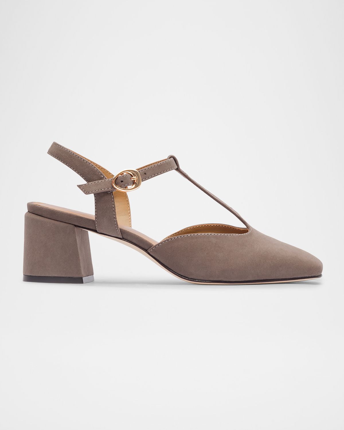 Bernardo Romi Suede T-Strap Pumps