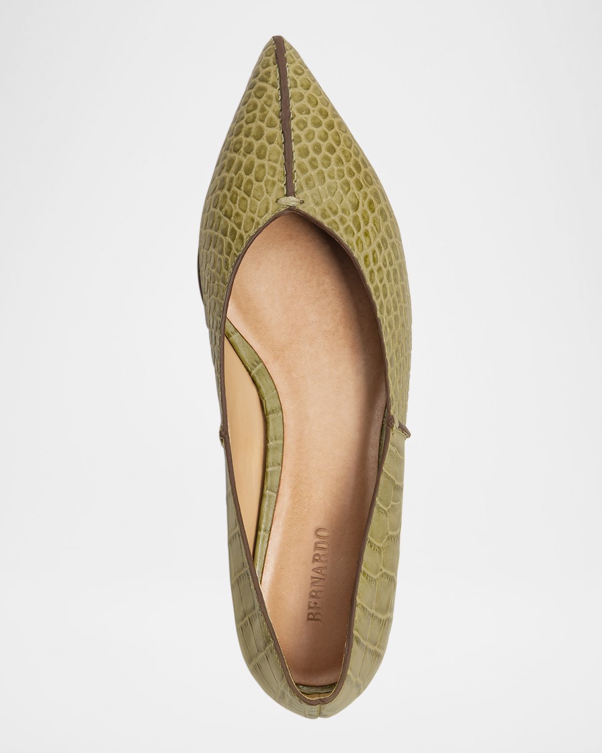 Bernardo Lana Croc-Embossed Leather Ballet Flats | Thumbnail 4