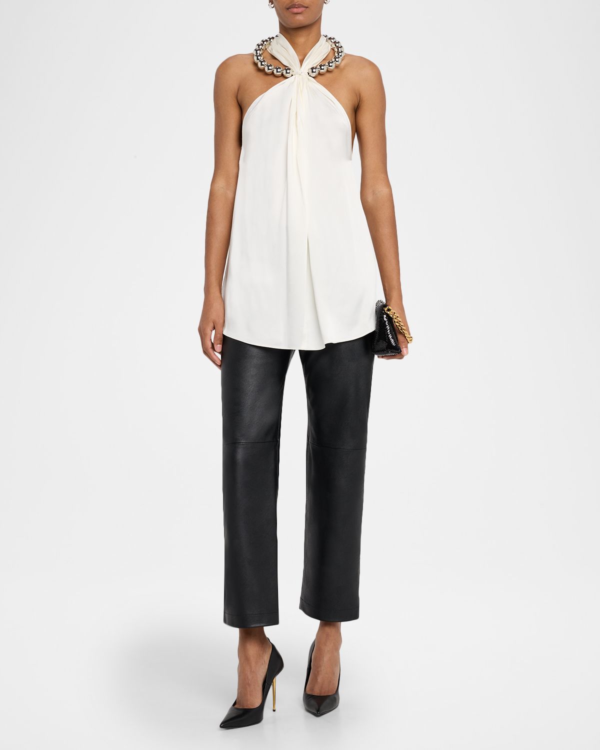 Stella McCartney Sphere Embellished Halter Top