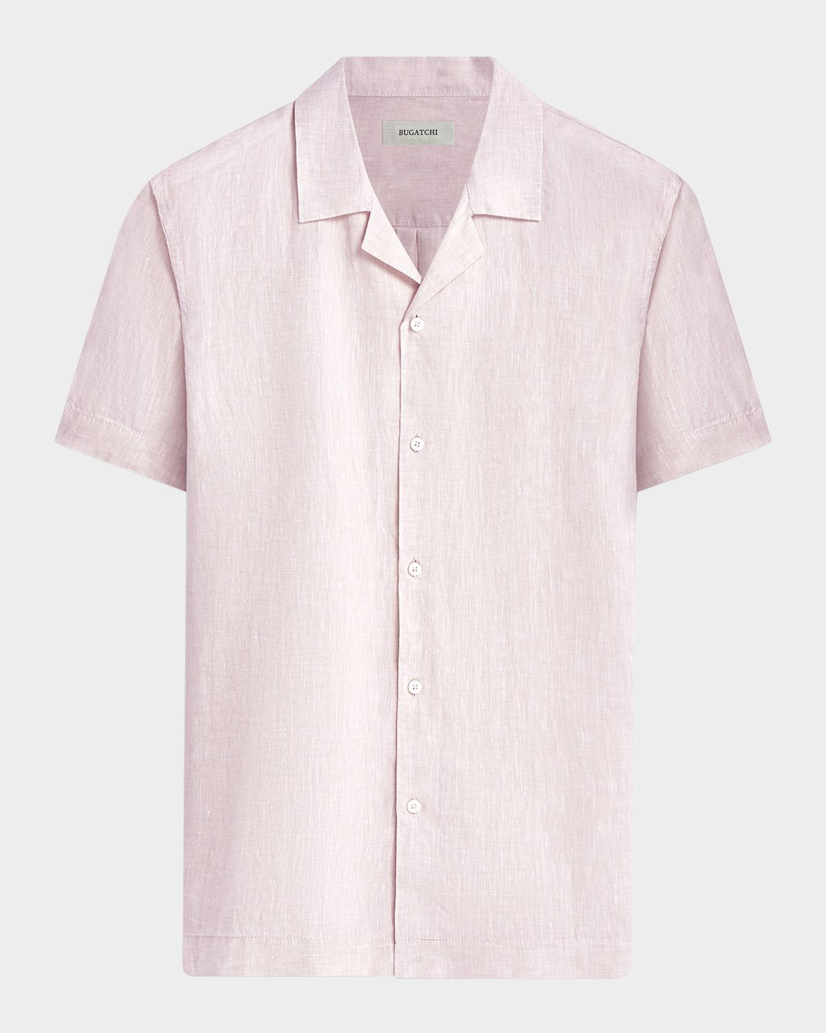 Bugatchi Men 's Jackson Linen Camp Shirt