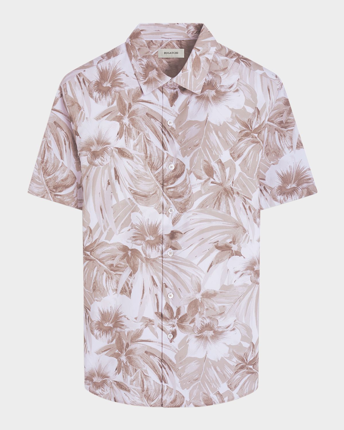 Bugatchi Men 's Woven Floral Short-Sleeve Shirt