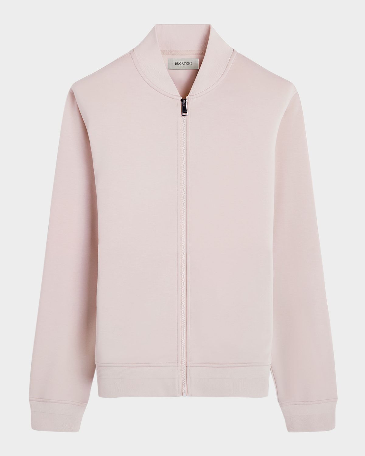 Bugatchi Men 's Soft Touch Knit Full-Zip Bomber Jacket