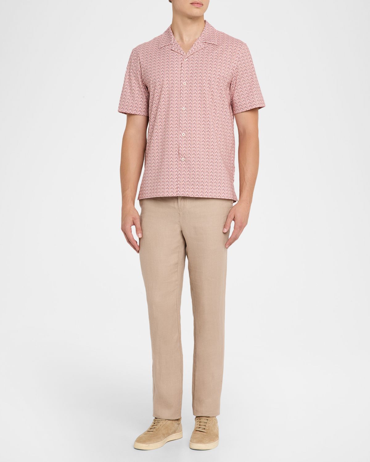 Bugatchi Men 's Tristan Linen Drawstring Pants