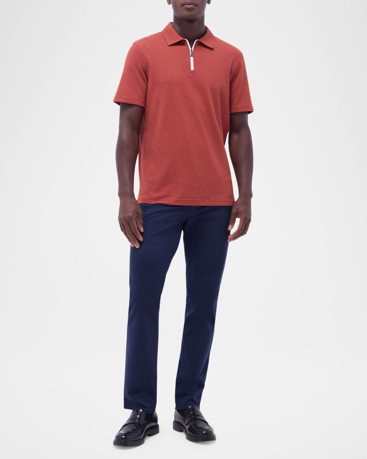 Bugatchi Men 's Stretch Quarter-Zip Polo Shirt