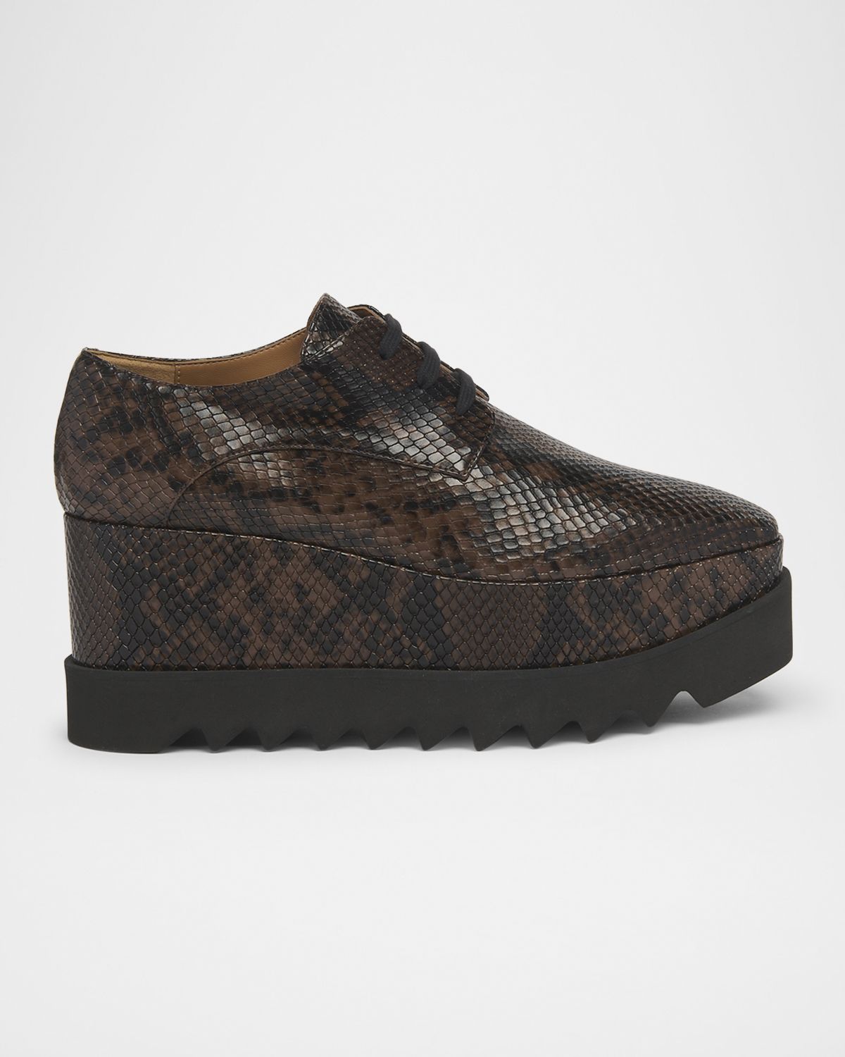 Stella McCartney Elyse Snake Platform Loafers