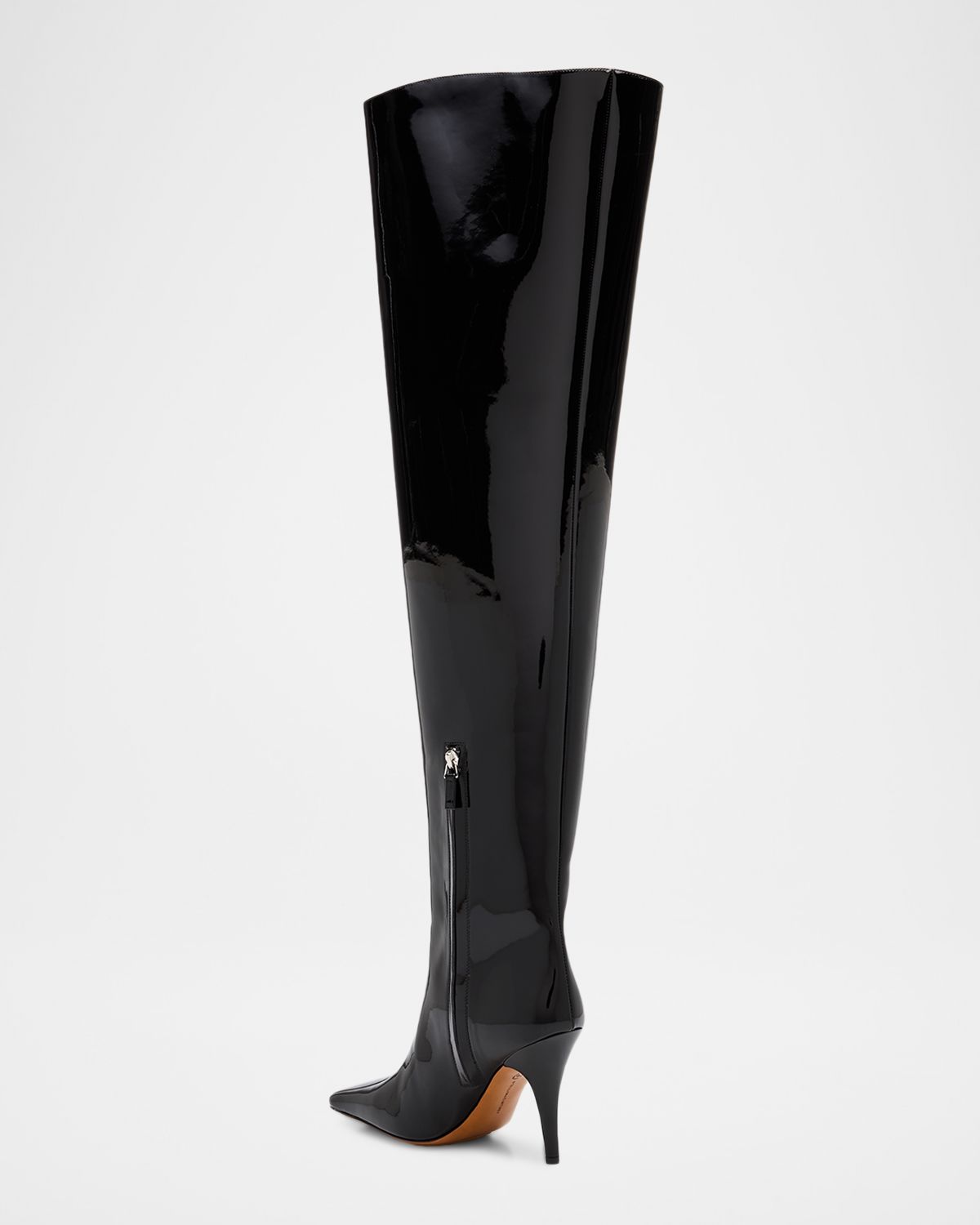 Stella McCartney 95mm Square-Toe Patent Over-The-Knee Boots