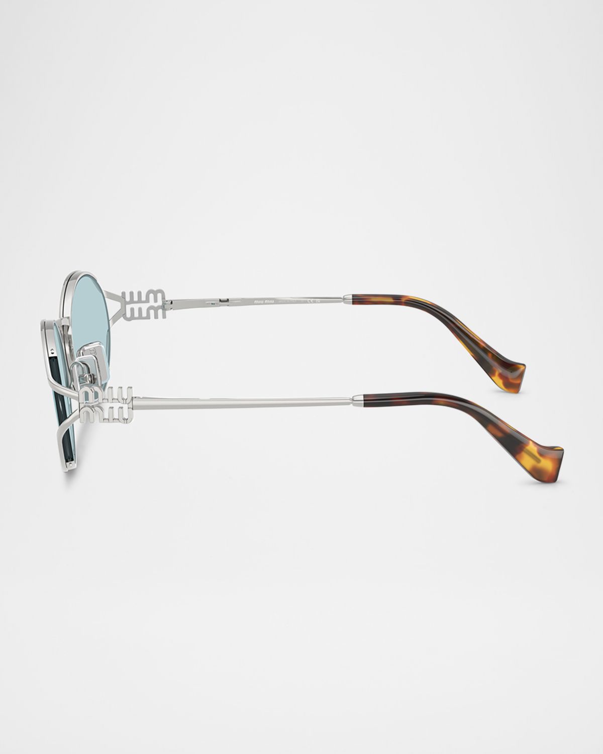 Miu Miu MU 52YS Metal Oval Sunglasses