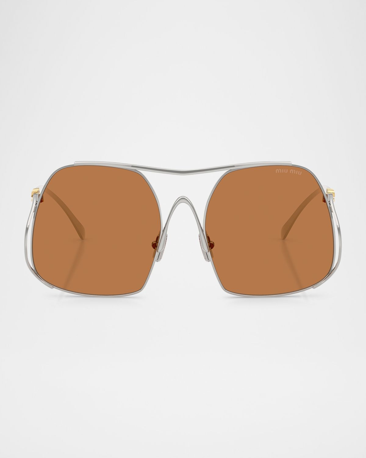 Miu Miu MU A55S Steel Square Sunglasses