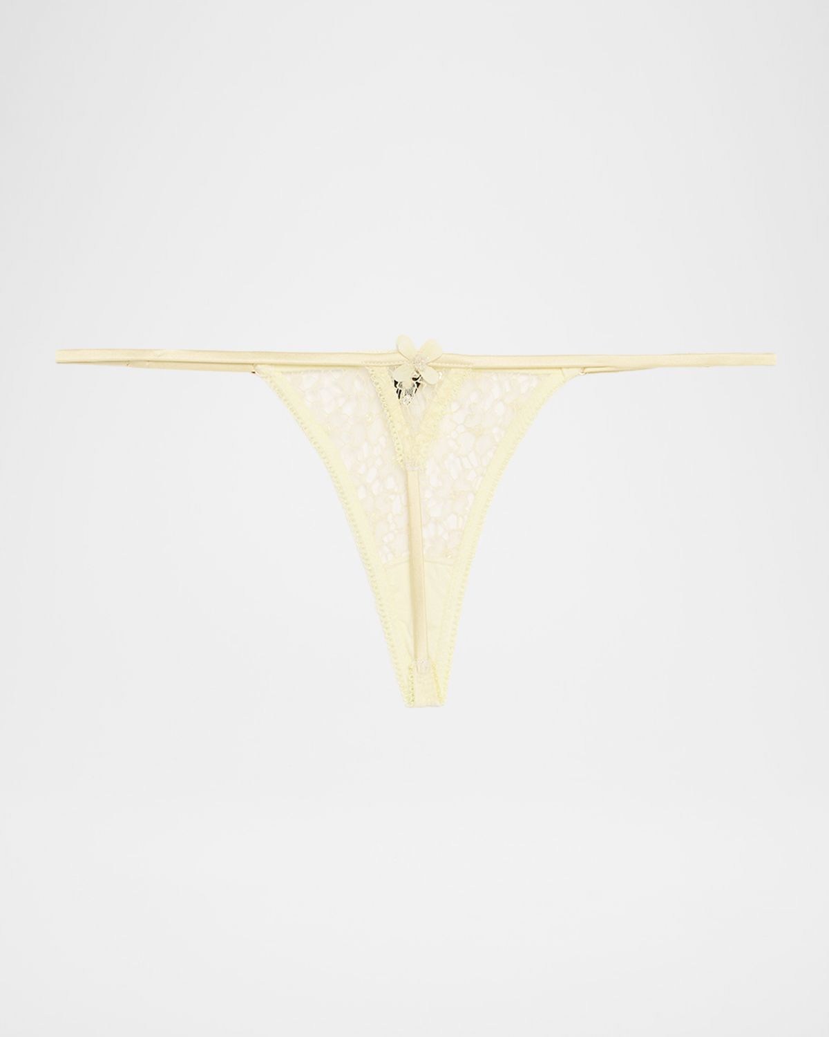 Kiki De Montparnasse Vinca Beaded Floral Lace G-String