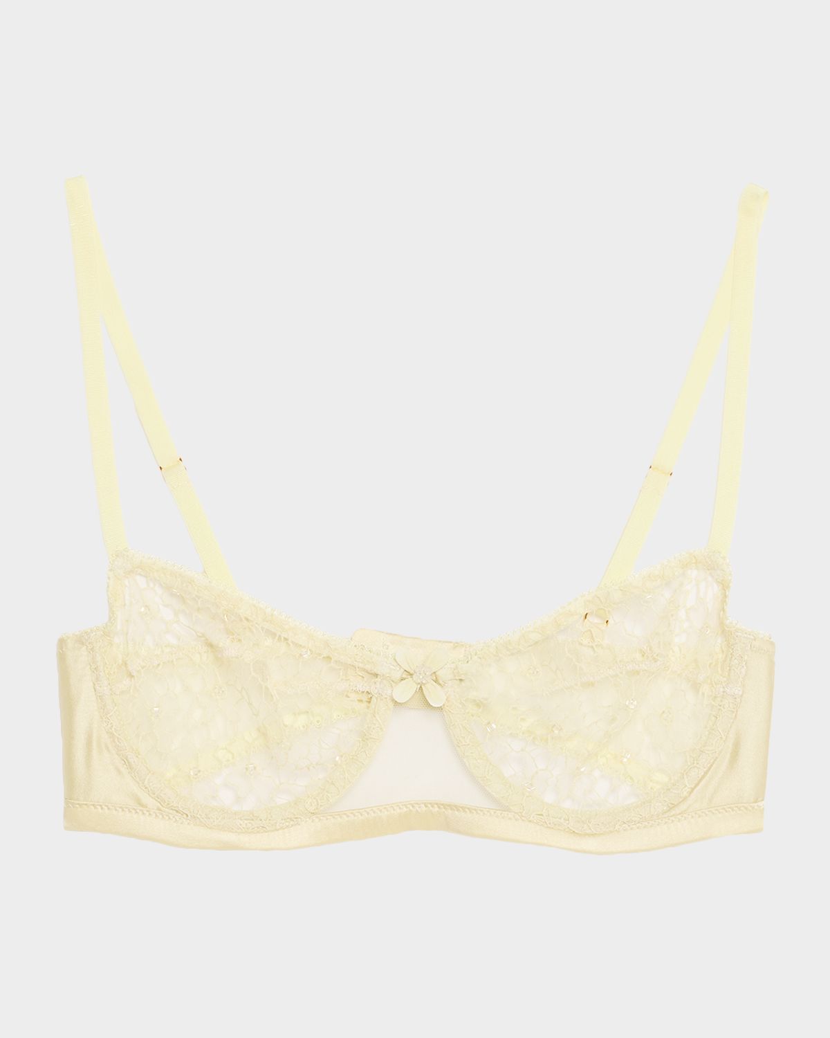 Kiki De Montparnasse Vinca Beaded Floral Lace Balconette Bra