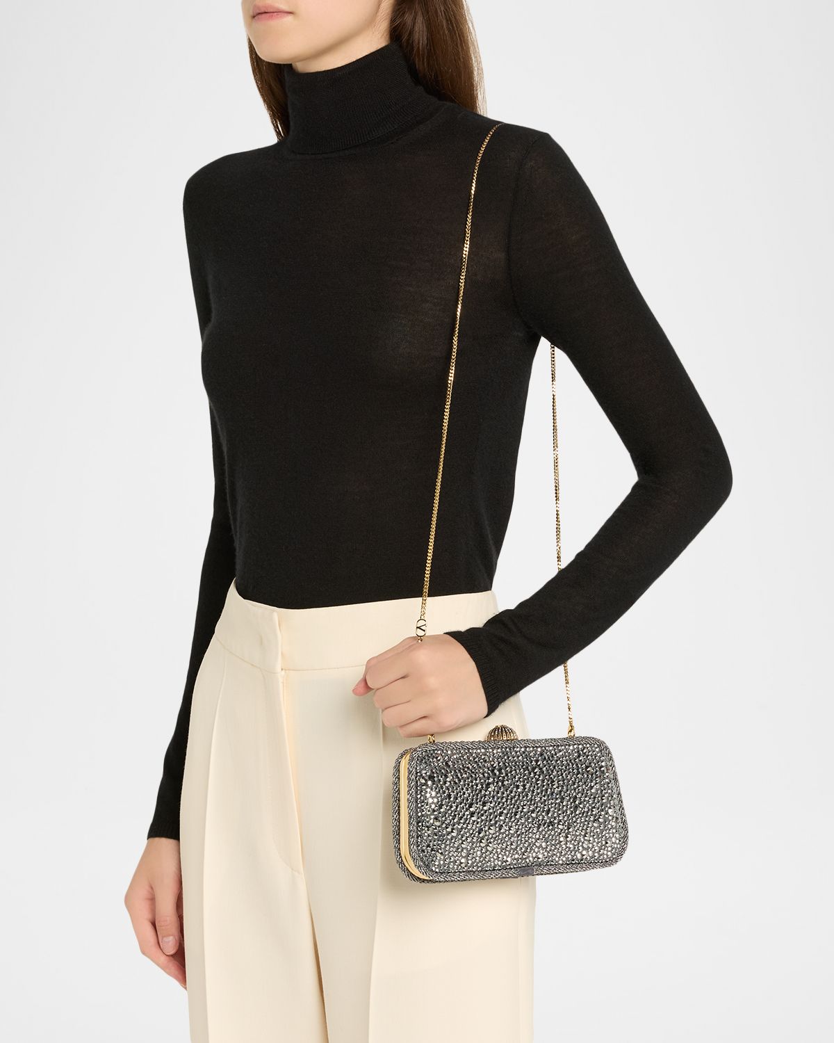 Valentino Garavani Carry Secrets Rhinestone Minaudiere