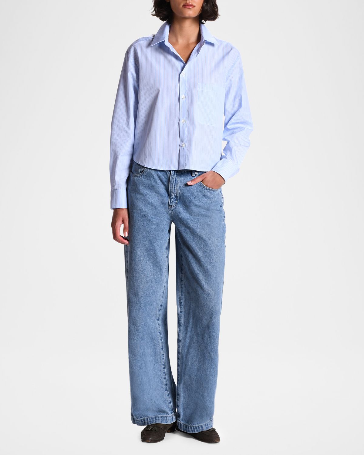 CISSA The Belle Striped Button-Front Shirt