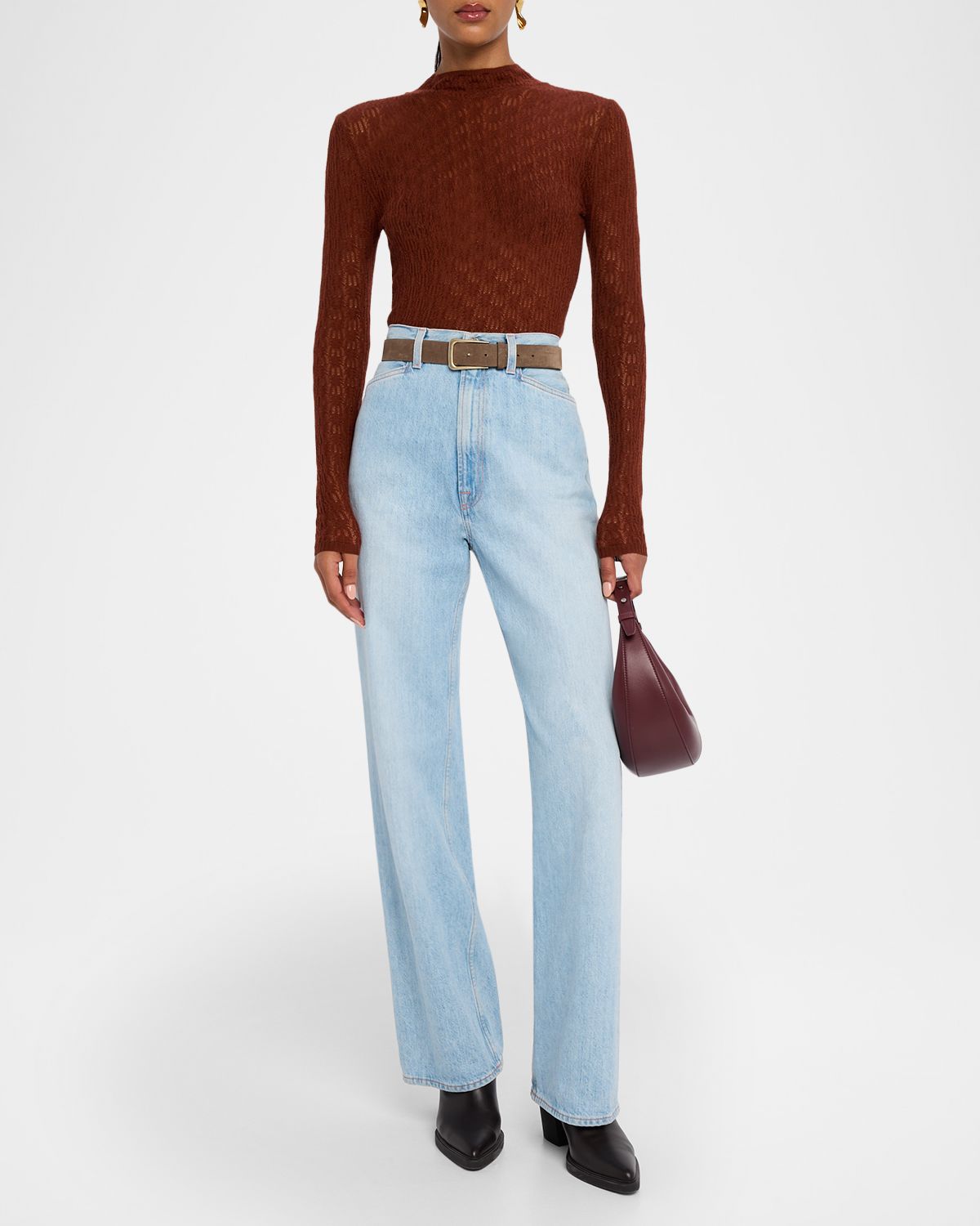 Sablyn Rhea Knit Mock-Neck Top