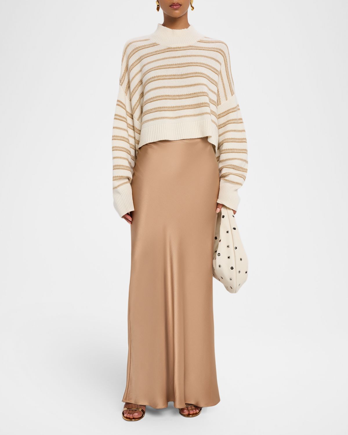 Sablyn Grace Scallop-Trim Bias Cut Maxi Skirt