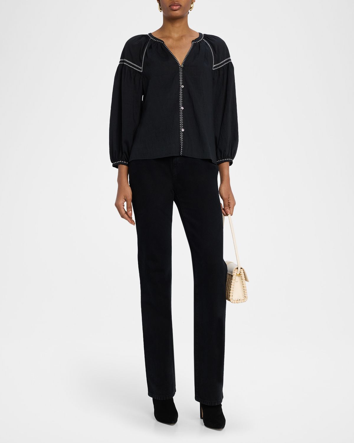 Rails Vasia Button-Front Blouse