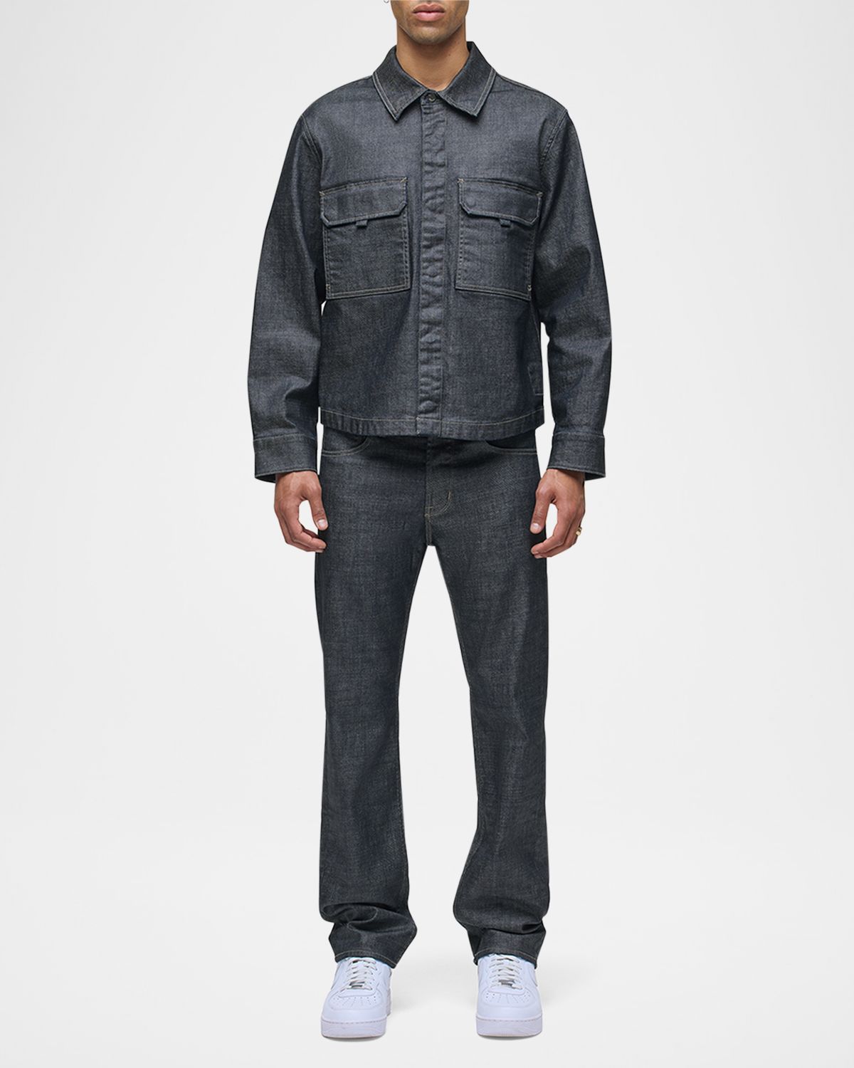 Hudson Men 's Wes Classic Straight Jeans in Gray