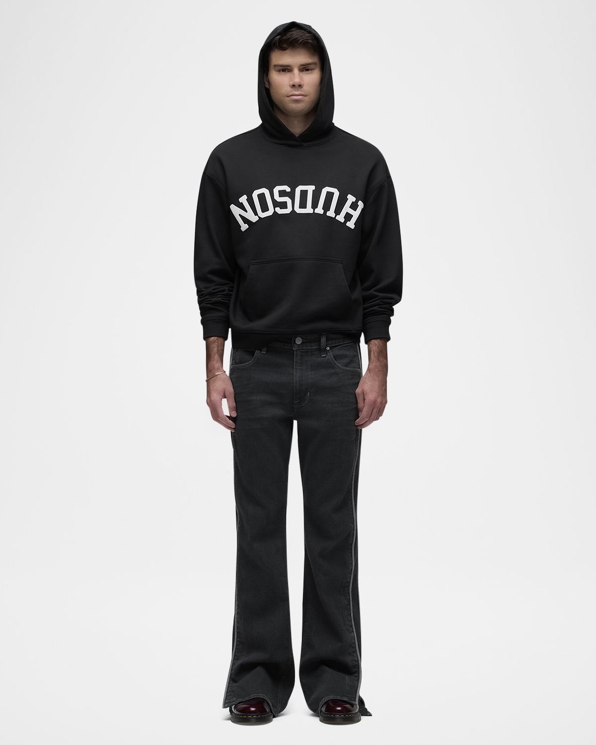 Hudson Men 's Classic Logo Cotton Terry Hoodie