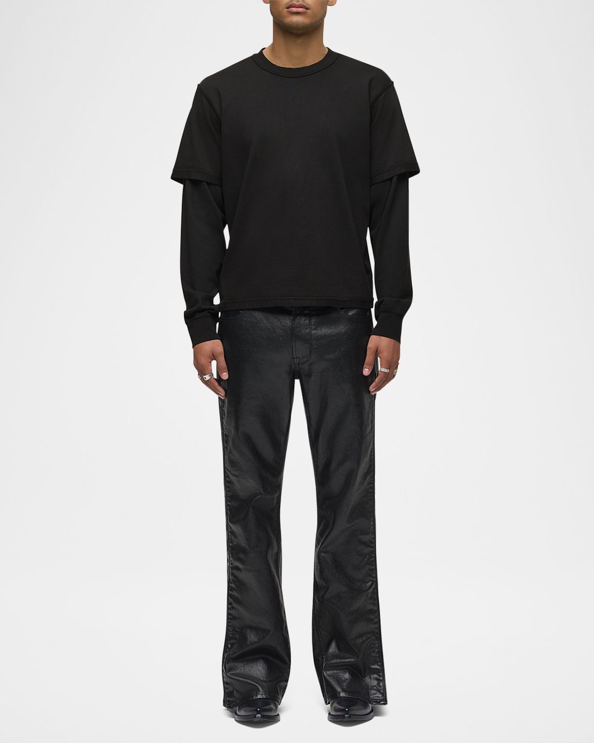 Hudson Men 's Hybrid Long-Sleeve T-Shirt