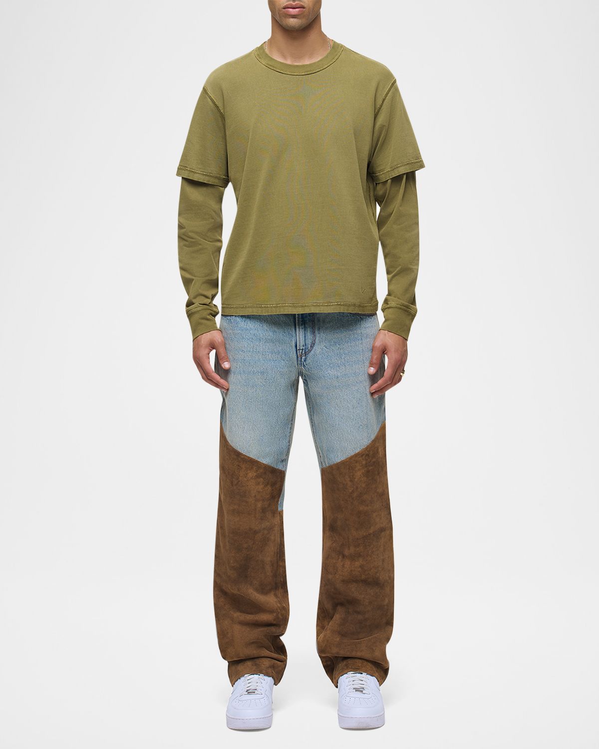 Hudson Men 's Hybrid Long-Sleeve T-Shirt