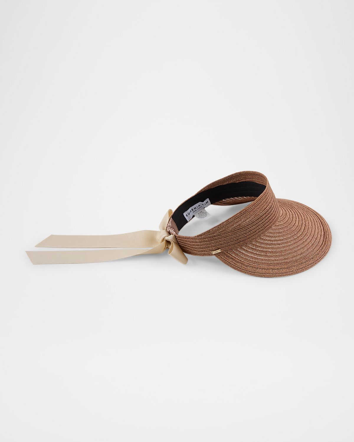 Eugenia Kim Ricky Hemp Visor with Grosgrain Ties