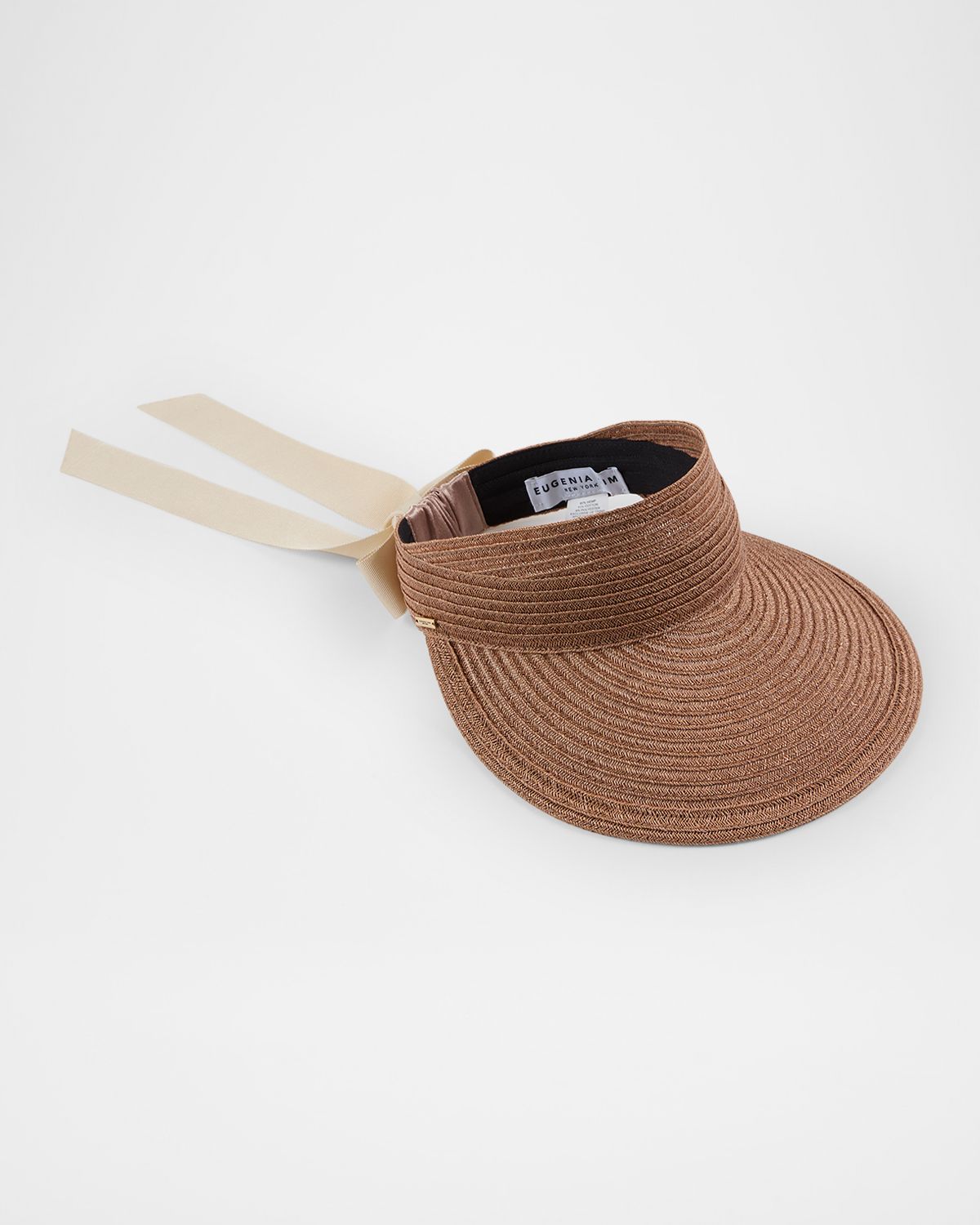 Eugenia Kim Ricky Hemp Visor with Grosgrain Ties