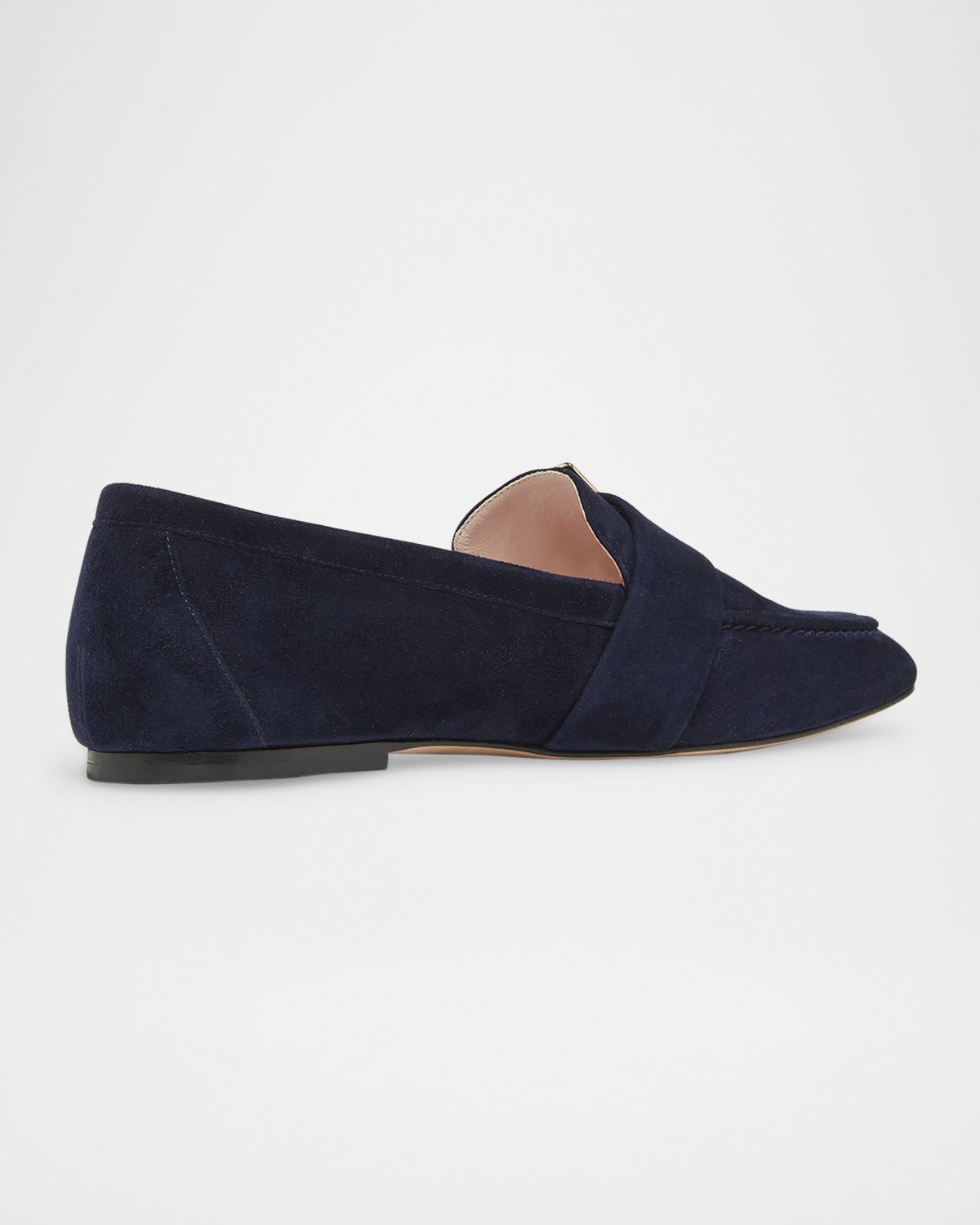 Roger Vivier Suede Metal Buckle Loafers
