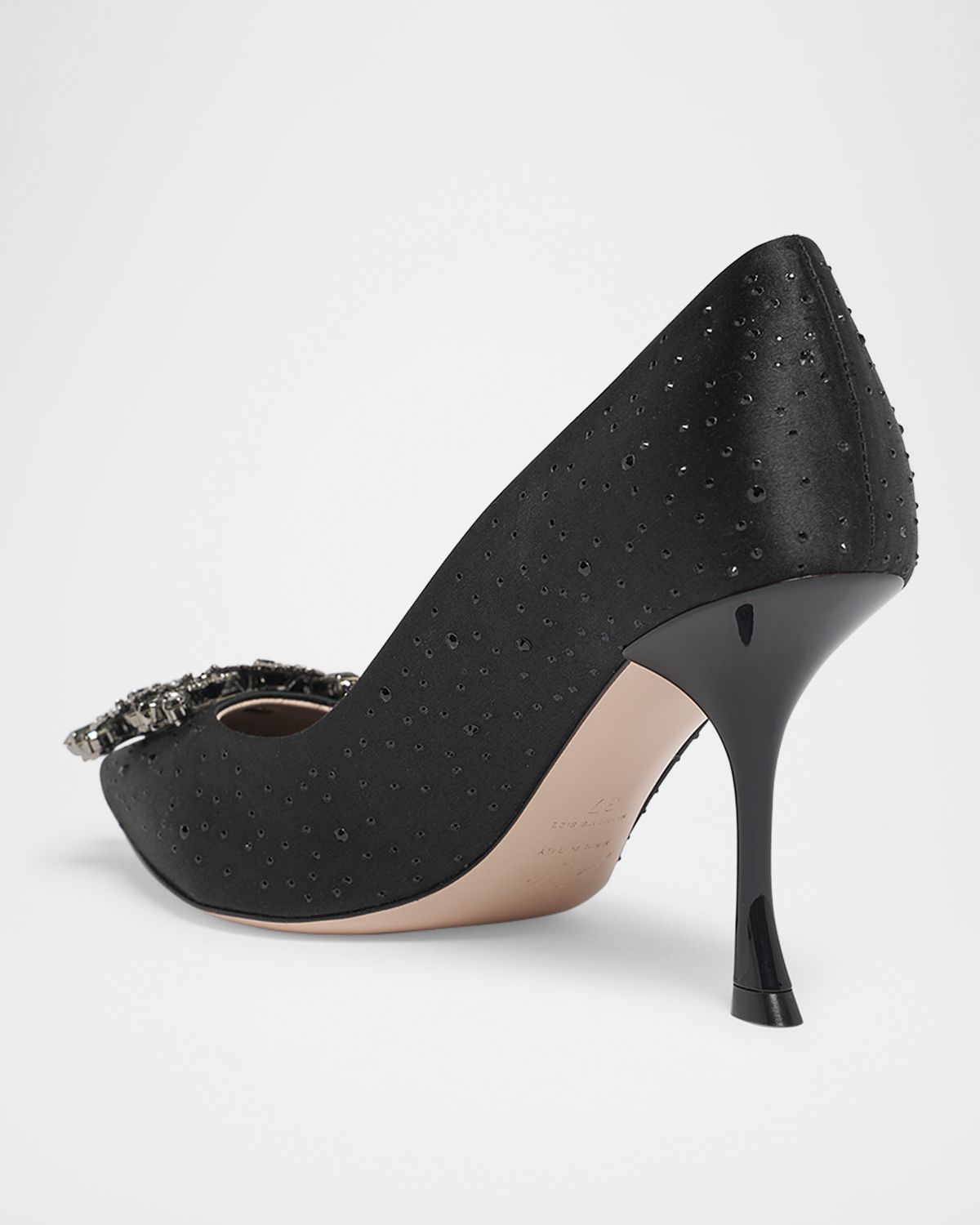 Roger Vivier Bouquet Strass Hot-Fix Satin Pumps