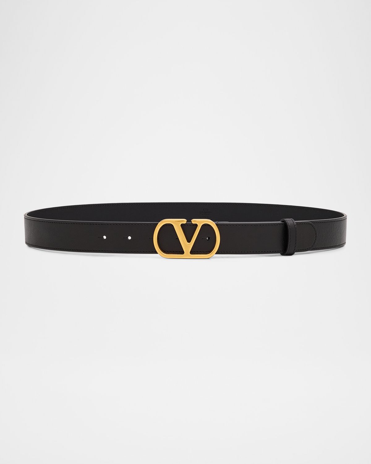 Valentino Garavani VLogo Signature Calfskin Leather Belt, 30mm | Thumbnail 3 Valentino Garavani VLogo Signature Calfskin Leather Belt, 30mm | Thumbnail 3