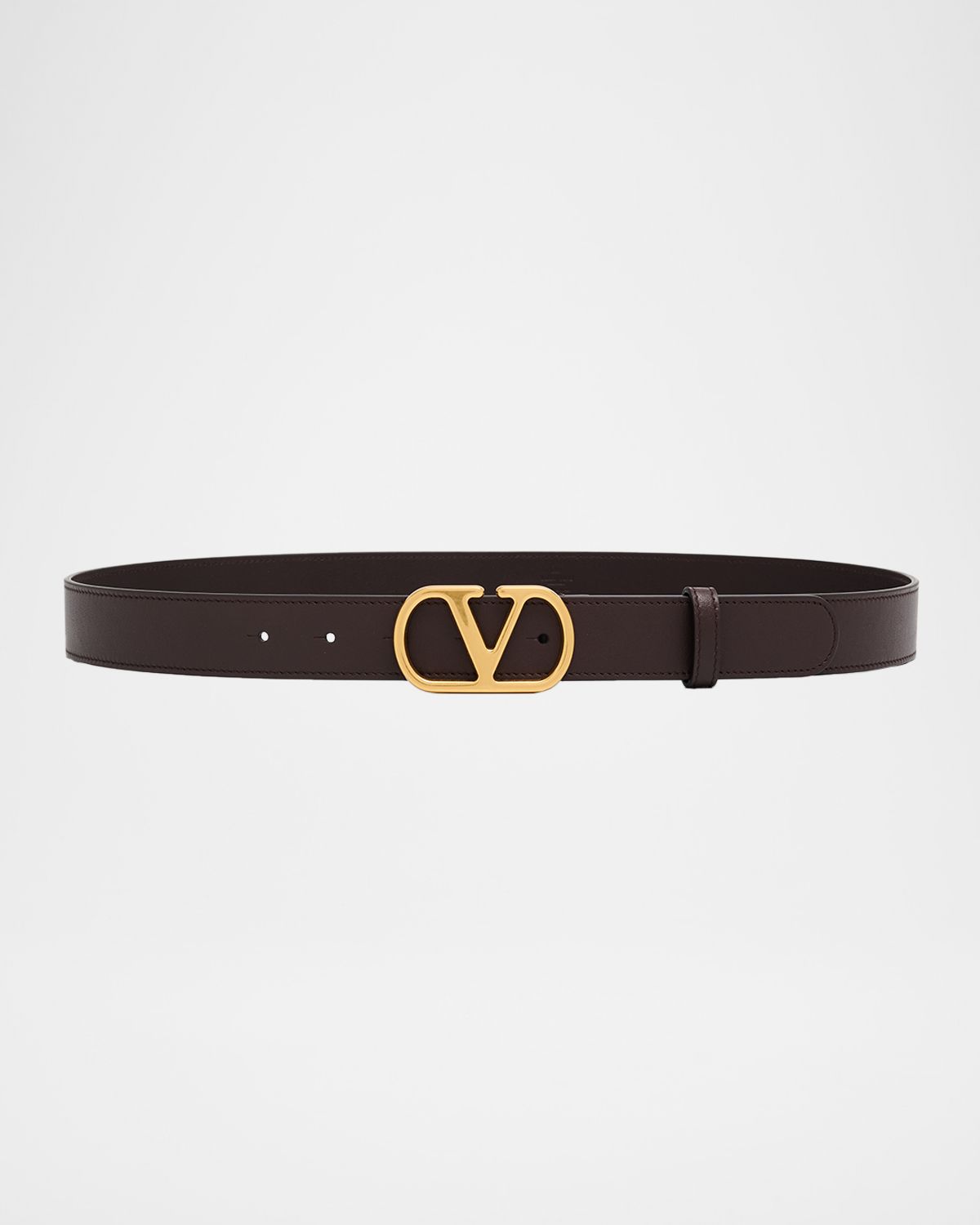 Valentino Garavani VLogo Signature Calfskin Leather Belt, 30mm