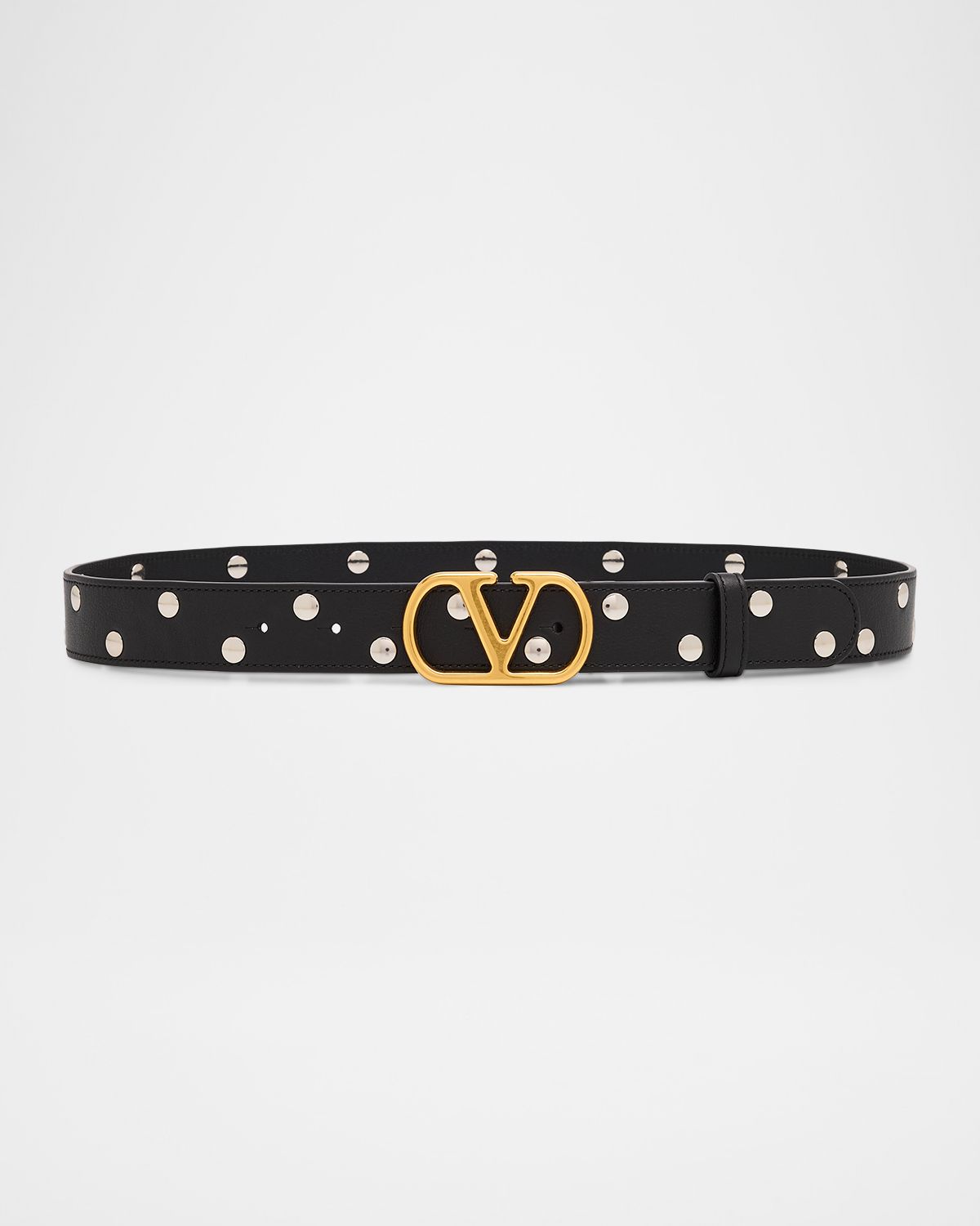 Valentino Garavani VLogo Signature Calfskin Leather Belt, 30mm