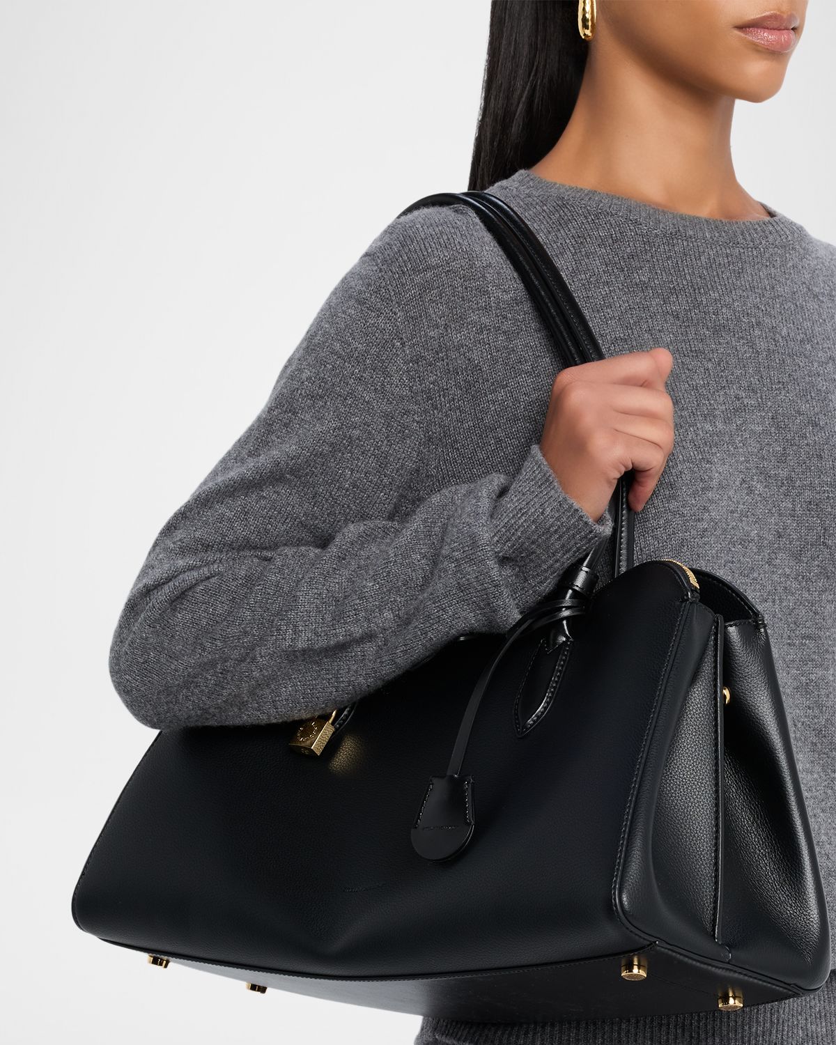 Stella McCartney Stella Ryder Open Shoulder Bag in Grainy Embossed Eco Vegan Leather