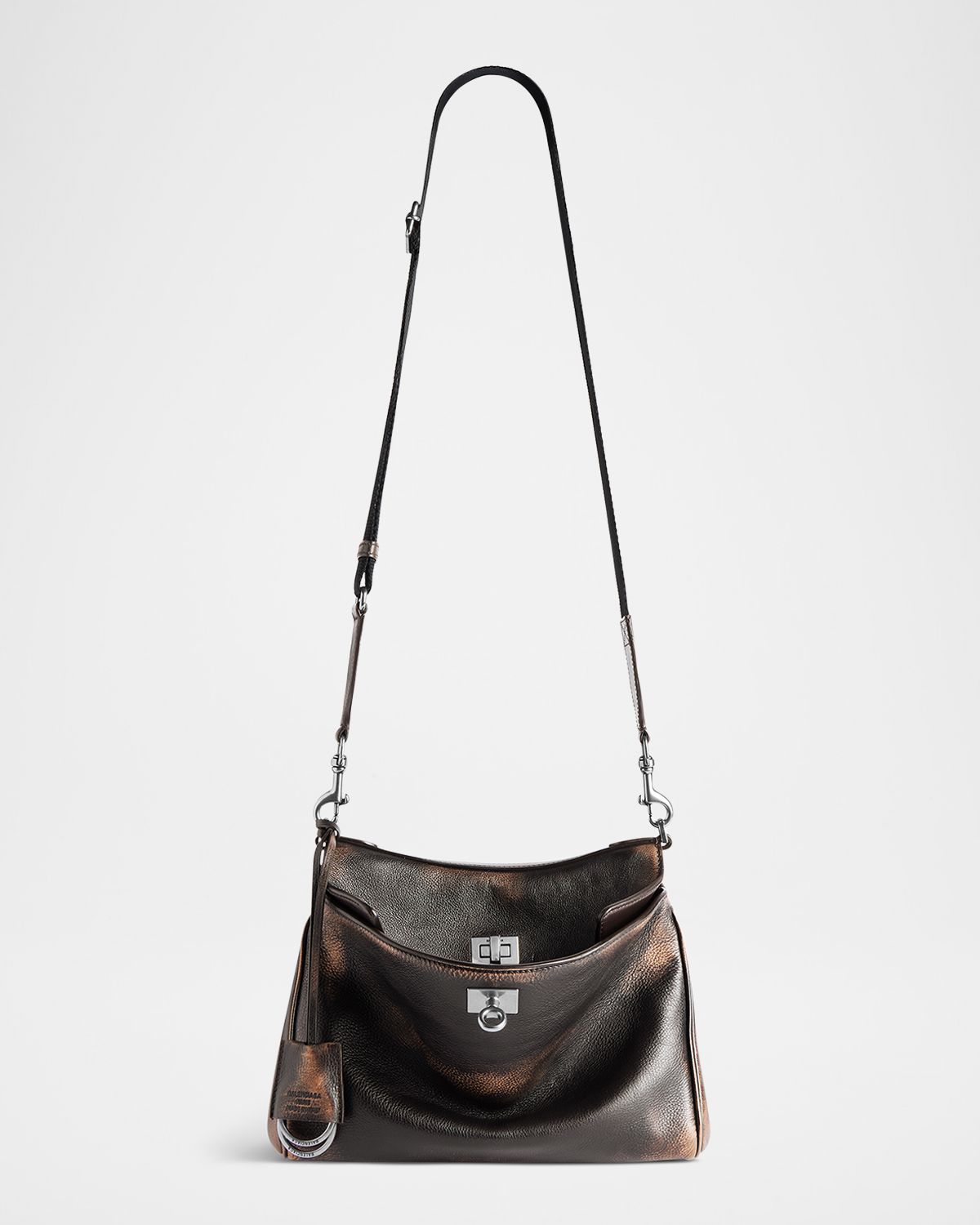 Balenciaga Men 's Rodeo Small Calfskin Messenger Bag