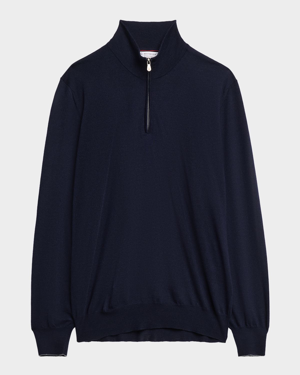 Brunello Cucinelli Men 's Wool-Cashmere Half Zip Pullover Sweater