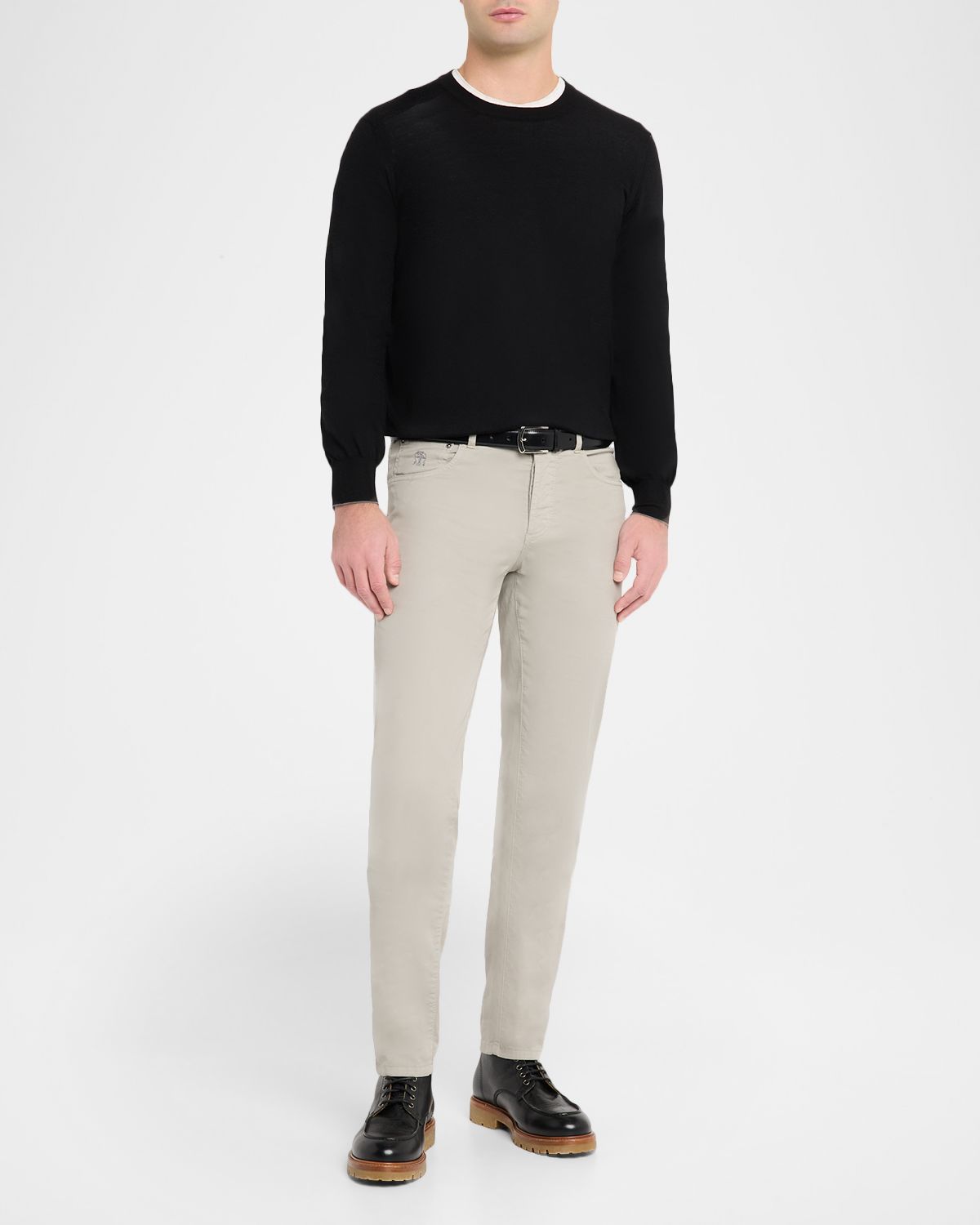 Brunello Cucinelli Men 's Slim-Fit Stretch Cotton Pants | Thumbnail 5 Brunello Cucinelli Men 's Slim-Fit Stretch Cotton Pants | Thumbnail 5