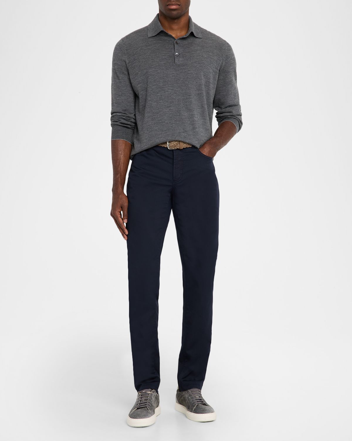 Brunello Cucinelli Men 's Slim-Fit Stretch Cotton Pants